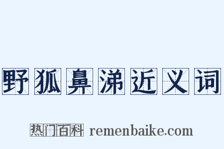 野狐鼻涕近义词是什么意思的图片